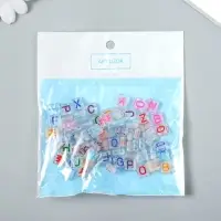 Набор бусин для рукоделия и плетения &laquo;Арт Узор. Цветные английские буквы&raquo;, пластик, прозрачные, 20 г, 0.4&times;0.8&times;0.8 см