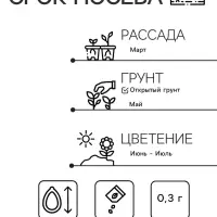 Семена цветов Цинния "Волшебная Роза", ц/п,  О, ц/п, 0,3 г.