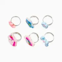 Кольца детские набор 6 шт. &laquo;Выбражулька&raquo; облоко, единорог, форма МИКС, б-р, разноцветный