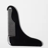 Расчёска - гребень для усов и бороды, 12&times;10 см, чёрная
