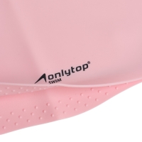 Шапочка для плавания силиконовая для длинных волос, цвет розовый