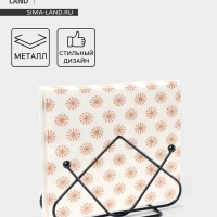 Салфетница Доляна &laquo;Треугольники&raquo;, чёрная