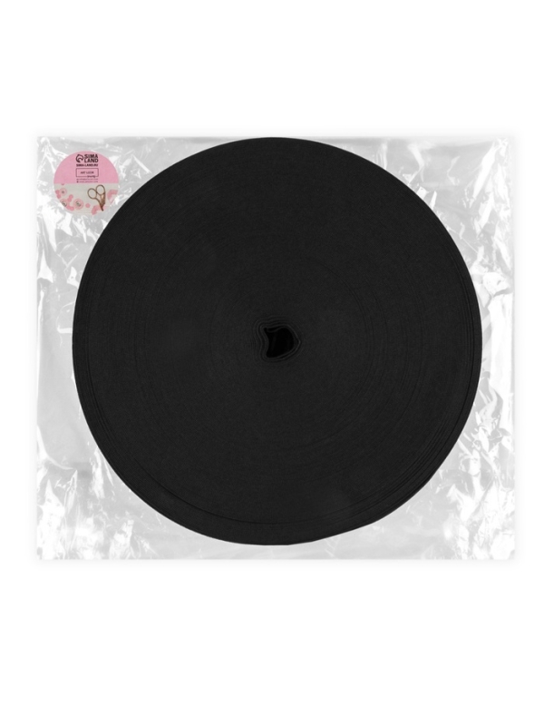 Резинка вязанная 50мм 40&plusmn;2м чёрный АУ