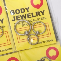 Пирсинг набор (блистер 12 шт.) &laquo;Трио&raquo; шарик, d=8-12 мм, цвет МИКС