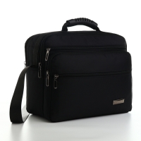 Сумка деловая на молнии, 3 наружных кармана, цвет чёрный Сумка деловая на молнии, 3 наружных кармана, цвет чёрный