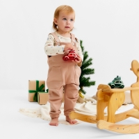 Набор (боди и комбинезон) Крошка Я "Новогодние игрушки", рост 86-92 см Набор (боди и комбинезон) Крошка Я "Новогодние игрушки", рост 86-92 см