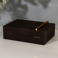 Шкатулка для украшений из кожзама, 23 х 16 х 7 см Шкатулка для украшений из кожзама, 23 х 16 х 7 см