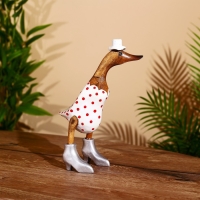 Сувенир "Утка в летнем наряде" дерево 27 см Сувенир "Утка в летнем наряде" дерево 27 см