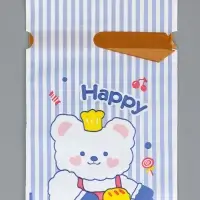 Пакет полиэтиленовый подарочный с лентой, "Счастье", 13 х 23 см