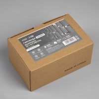 Гирлянда &laquo;Бахрома&raquo; 12 &times; 0.7 м, IP44, УМС, тёмная нить, 240 LED, свечение белое, мерцание 220 В