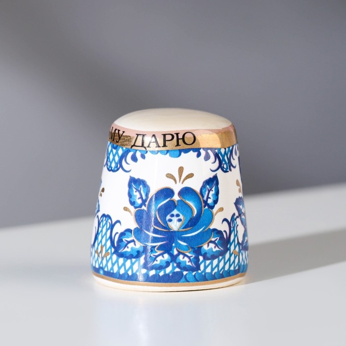 Сувенир напёрсток "Гжель", керамика