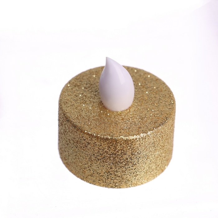 Светодиодные свечи, ночники LED RISALUX &laquo;Для волшебных моментов&raquo; набор 4 шт., золото блёстки, RGB