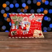 Коробка подарочная новогодняя складная &laquo; Дед Мороз&raquo; 11&times;8&times;2 см