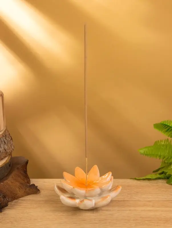 Подставка под благовония "Цветок кувшинки" керамика, цв. МИКС, 9,5х9,5х4 см