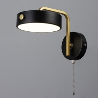 Бра с выключателем "Пиатти" LED 12Вт 4000К черный 15х26х16см