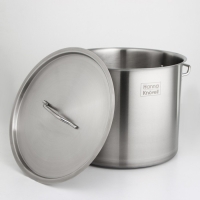 Кастрюля из нержавеющей стали Hanna Kn&ouml;vell HoReCa, 40 л, толщина 0,8 мм, 201 сталь, дно 3,2 мм, с теплораспределительным слоем, индукция