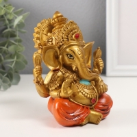 Сувенир полистоун под бронзу "Ганеша, в оранжевых шароварах" 10х10х12,5 см Сувенир полистоун под бронзу "Ганеша, в оранжевых шароварах" 10х10х12,5 см