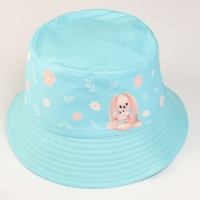 Панама детская для девочки &laquo;Зайка Лу&raquo;, цвет голубой, р-р 54