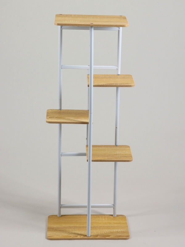 Подставка для цветов Greengo, 5 полок, 36 &times; 23 &times; 94 см, напольная, каркас металл, полки МДФ, белая