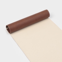 Дорожка на стол Magistro, двухсторонняя, экокожа, хлопок, 91,4&times;35,5 см, коричневая