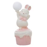 Торшер "Зайка" LED USB розовый 30х30х69см