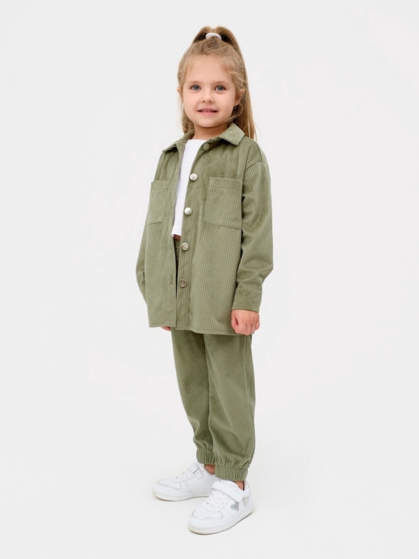 Костюм для девочки KAFTAN "Velvet", размер 38 (146-152), цвет зелёный