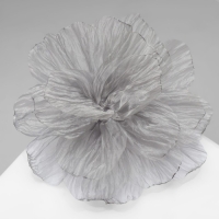 Брошь текстильная &laquo;Цветок&raquo; объемный, невесомый, цвет серый