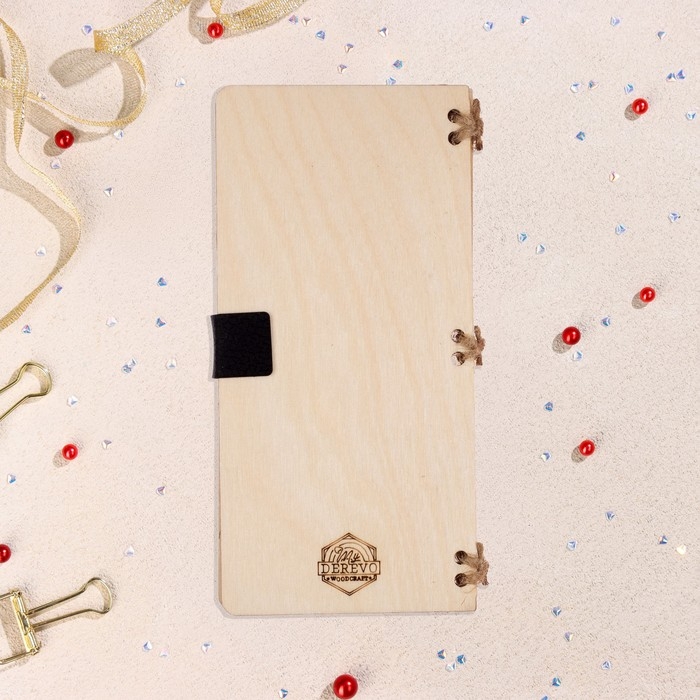 Конверт деревянный "Крутому парню" ручная работа, светлый, пиджак, 16,5х8 см