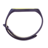 Ремешок Luazon для фитнес-браслета Mi Band 5/6/7, с перфорацией, чёрно-зелёный