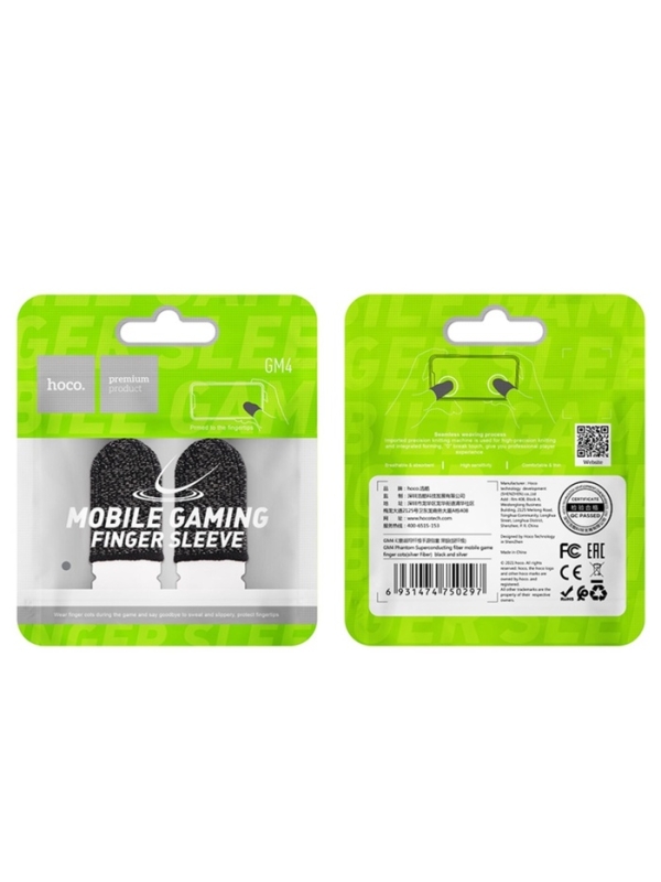 Напальчники для игр на смартфоне Hoco GM4, с защитой от пота, 10 шт., черные