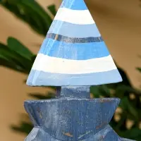 Календарь настольный &laquo;Кораблик&raquo;, 11&times;5.5&times;19 см, дерево, синий