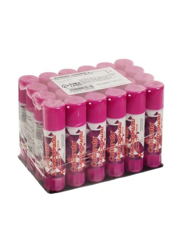 Клей-карандаш 9 грамм PVA ЦВЕТНОЙ, с цветным индикатором, обесцвечивающийся после высыхания