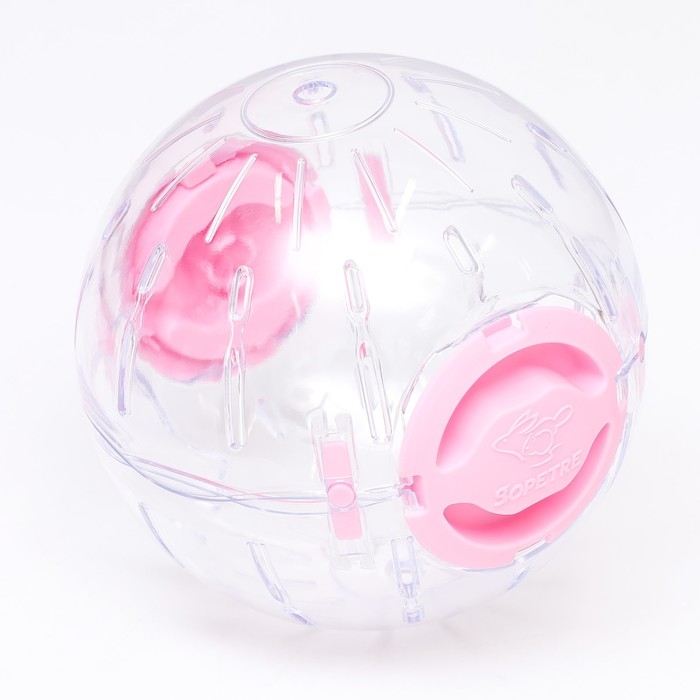 Шар для грызунов с подсветкой "Пижон", 14 см, розовый