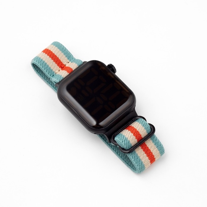 Часы наручные электронные с ремешком из текстиля, влагозащищенные, микс ремешка