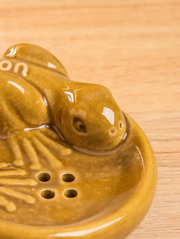 Мыльница "Хвостатый геккон" керамика, цв. коричневый, 11х11х3 см