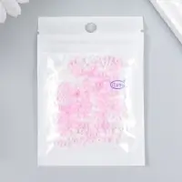 Бисер стекло 6/0 "Розовый меланж" 10 гр