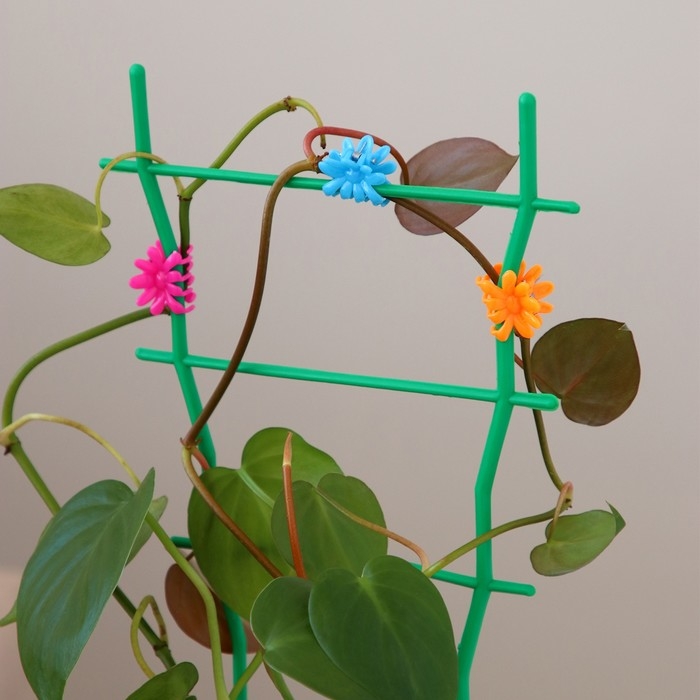 Клипса для растений &laquo;Цветок&raquo;, набор 10 шт., МИКС