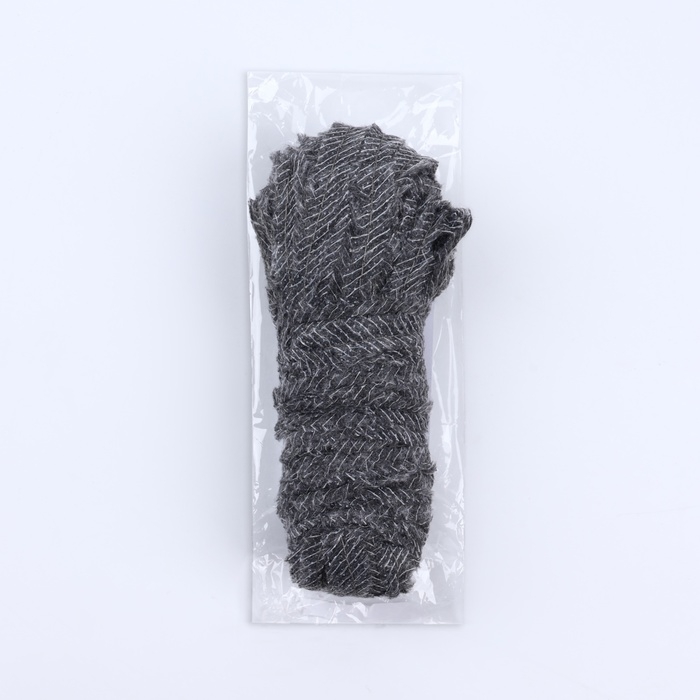 Лента по косой со строчкой, 10 мм &times; 50 м, цвет серый