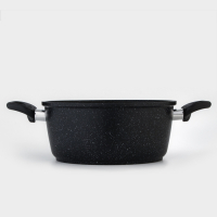 Кастрюля Доляна &laquo;Элит&raquo;, 4 л, d=26 см, h=11 см, антипригарное покрытие, стеклянная крышка