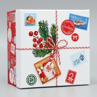 Коробка подарочная &laquo;Новогодняя почта&raquo;, 16 х 16 х 9 см, Новый год