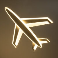 Люстра с ПДУ "Самолет" LED 110Вт 3000-6000К диммер белый 63х58х5,5 см BayerLux Люстра с ПДУ "Самолет" LED 110Вт 3000-6000К диммер белый 63х58х5,5 см BayerLux