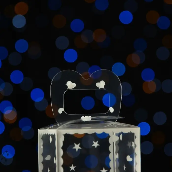 Складная прозрачная коробка из PVC, для упаковки подарков, &laquo;Сердце&raquo;, 6&times;6&times;10 см