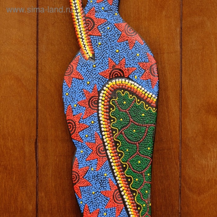 Панно настенное дерево "Аист цветной" 95х13х1 см МИКС