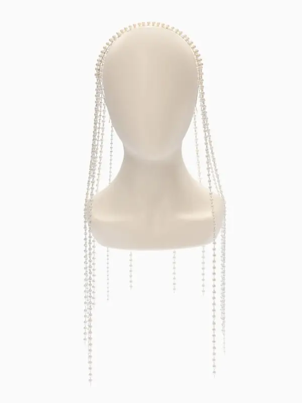 Украшение для волос &laquo;Паутина&raquo;, 50 см, белое в серебре