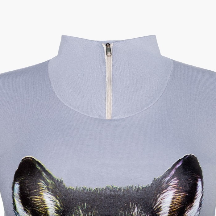 Термобельё женское (джемпер, леггинсы) принт волк, цвет светло-серый, размер 42 Термобельё женское (джемпер, леггинсы) принт волк, цвет светло-серый, размер 42