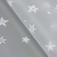 Пленка для цветов матовая, "Звездочки", белый, 0,6х9м &plusmn;5%