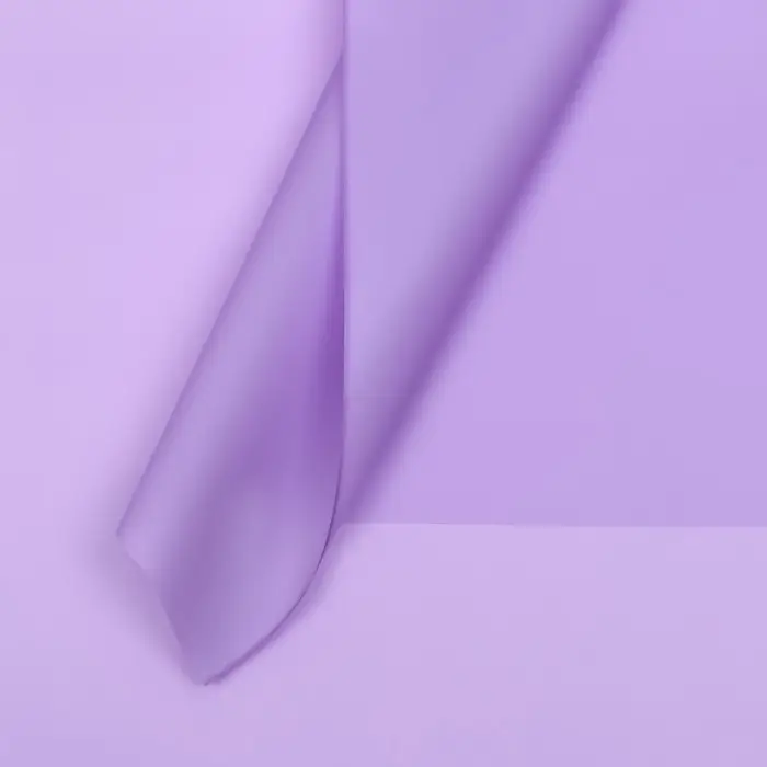 Пленка для цветов, матовая, сиреневая, 55 мкм, 57x57см &plusmn;5% см