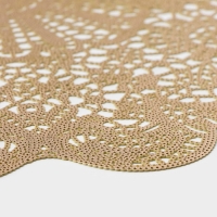 Салфетки сервировочные на стол Доляна &laquo;Лидия&raquo;, d=38 см, 4 шт, цвет золото