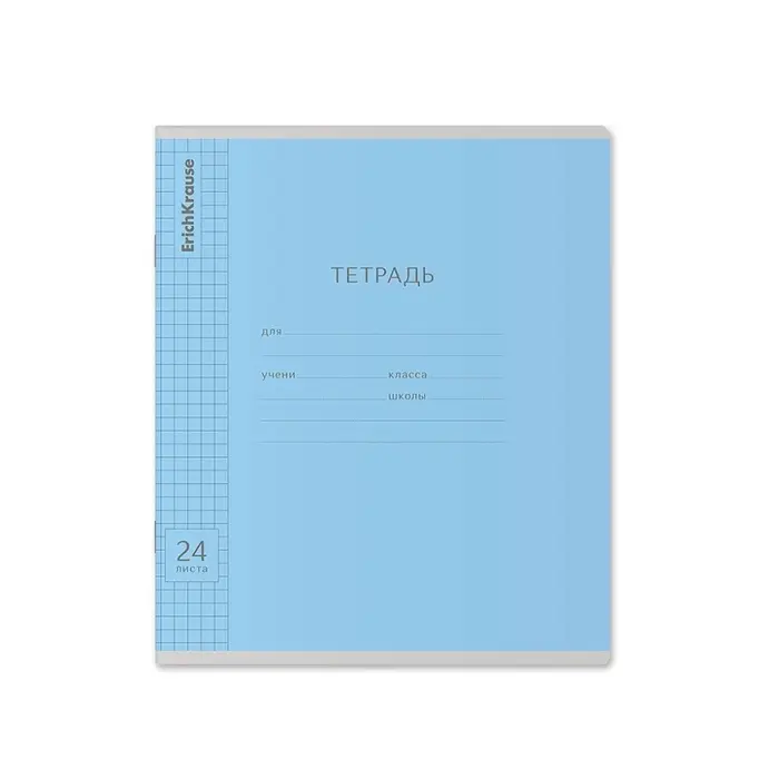 Тетрадь 24 листа в клетку, ErichKrause &laquo;Классика Visio&raquo;, обложка мелованный картон, МИКС