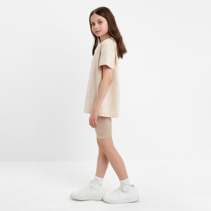 Велосипедки детские MINAKU: Casual Collection KIDS цвет грязно-розовый, рост 146